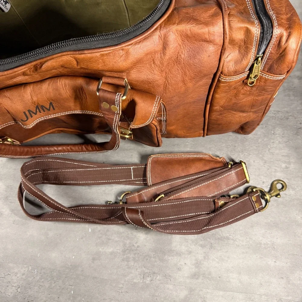MaheTri Walker Leather Weekender 30